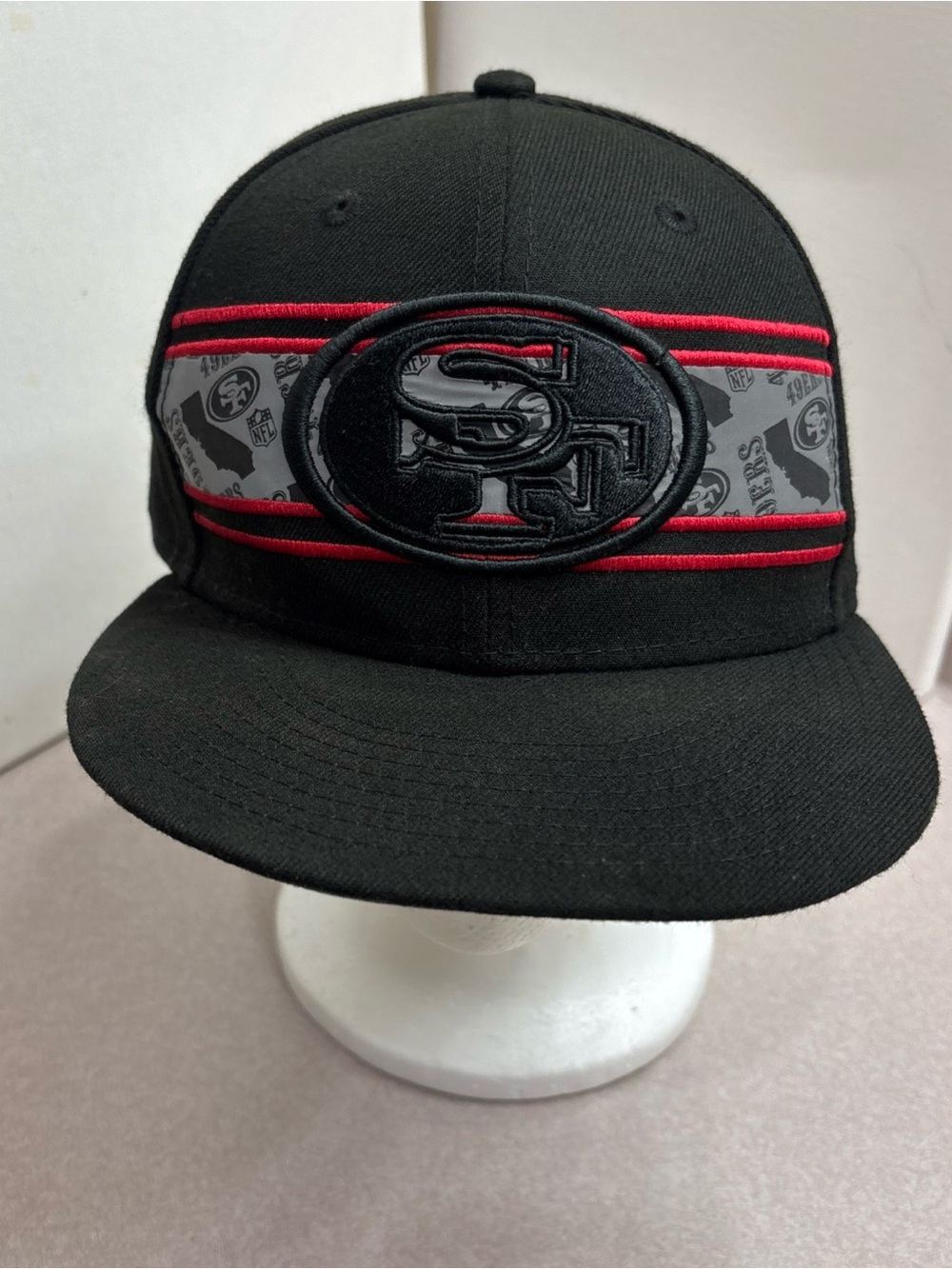 San Francisco 49ers New Era State Flective 9FIFTY Snapback Hat Cap Black NFL